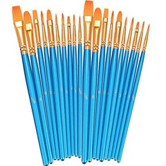 Versatile 20-Piece Small Brush Set for Art Projects – Ideal for All Skill Levels