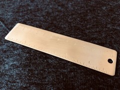 Brass Handmade Handicraft Tool Triangle Ruler Protractor Wallet Pen PRECISION OZ
