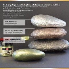 Metallic Acrylic Paint 1.52 Fl Oz – Shiny Finish for Wood, Glass, Porcelain