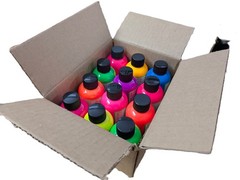 Angelus Acrylic Leather Paint Neon Colors Starter Kit 4 Ounce Bottles – 12 Pack