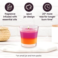 Glade 1-Wick 2in1 Scented Candle Jar, 6.25 inches x 4.8 inches, Pink & Orange