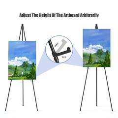 Easel Stand for Sign, Aredy 63″ Portable Painting Easel, 63 inches, black