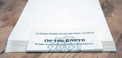 10 Seed Embedded Recycled Lotka Cardstock Handmade Paper