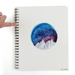 30 Sheets Cold Press Watercolor Paper Pad 140 lb 300 GSM Wire Bound 9×12″