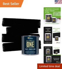 One Coat Black Satin Paint & Primer (33.8 Fl Oz) – Fast, Versatile, Non-Toxic