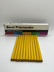 Vintage Eagle Berol Prismacolor Art Pencils 916 Canary Yellow Box of 10.5
