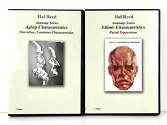 Hal Reed 2-Set Anatomy Art Instruction DVDs Aging Ethnic Facial Features