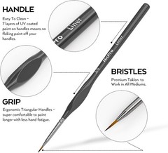 7 PCS Micro Fine Detail Paint Brush Set, Small Miniature Fine Tip Detail Brus…