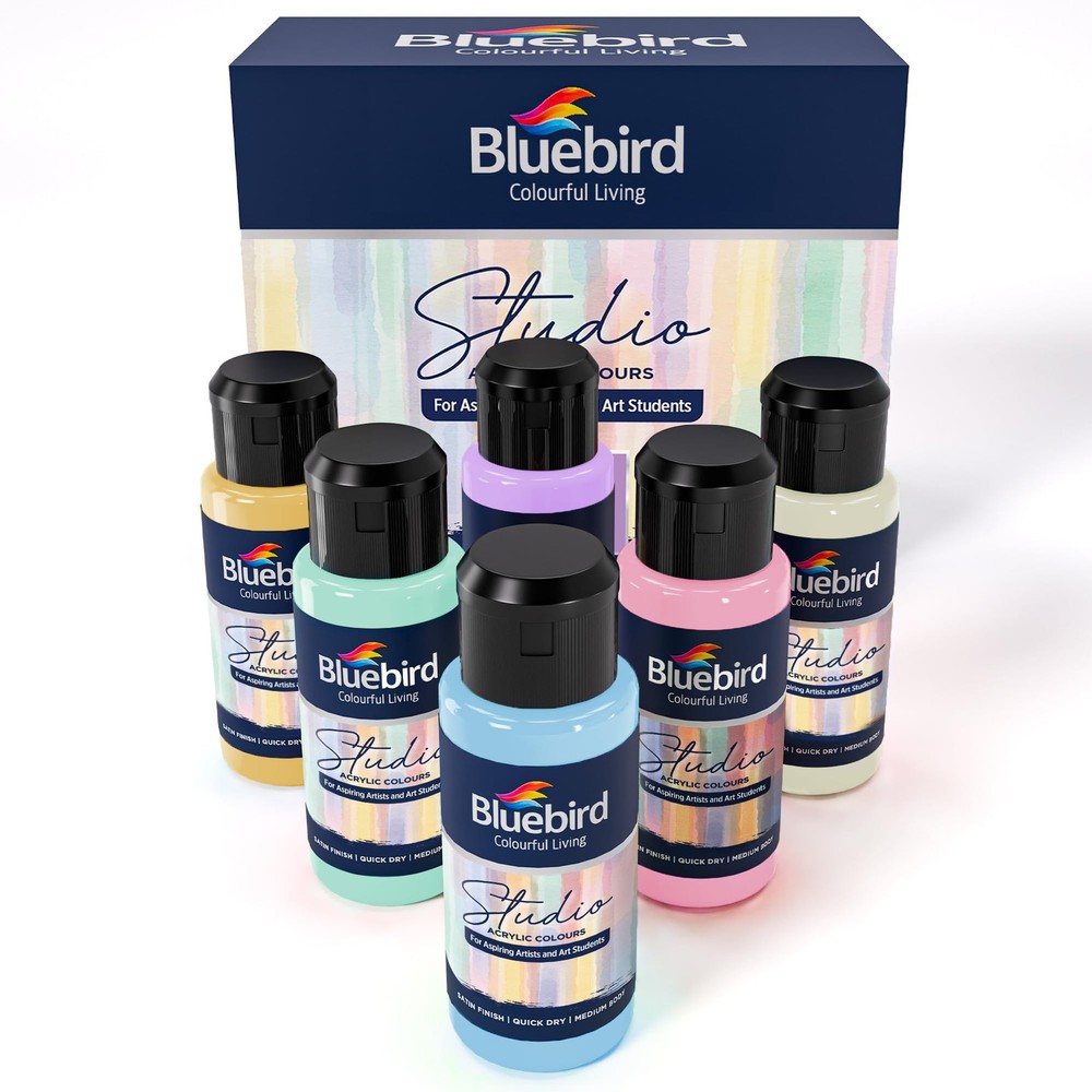 Studio Acrylic Paints, Pastel Colors, 6-Pack 3.4 Fl Oz each, Basic Acrylic Pa…