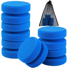 6 PCS Round Paint Sponge Applicators – Blue Detail Sponges for Car Waxing, Wall