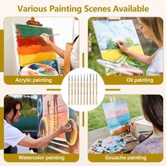 11 PCS Miniature Paint Brushes Kit Fine Detail Painting Brush Micro Professio…