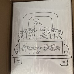 COCHIE 6 Pack 8×10 Inches Easter Day Pre Drawn Canvas to Paint
