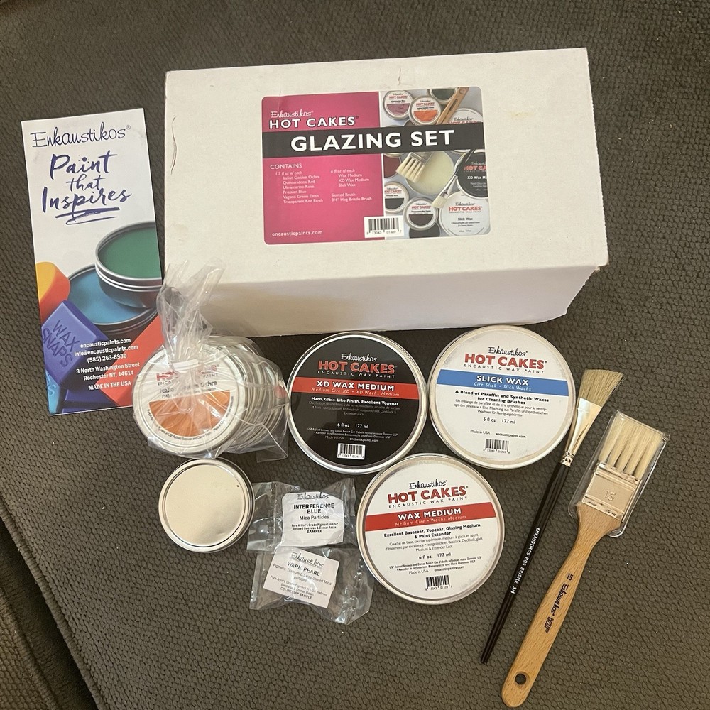 Enkaustikos Hot Cakes Glazing Set Encaustic Wax Paint Kit NEW in Box