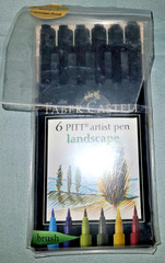 NOS Faber Castell set of 6 PITT brush tip artist pens, Landscape – 16 71 05
