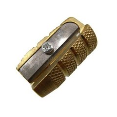 MOBIUS & RUPPERT Solid Brass Pencil Sharpener – Single Barrel