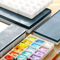 24 Paint Palette Plastic Paint Holder – Watercolor Acrylic Paint Storage Travel