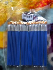 50 Pcs Flat Paint Brushes for Touch Up, Anezus Small Paint s 6.5 inches