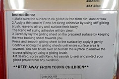 GOLD & SILVER LEAF SHEETS, ART & CRAFT, SIZE 14 x 14 CM FREE AND FAST POST