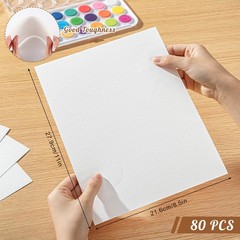 80 Sheets Watercolor Paper Bulk, 110 lb/230 GSM Cold Press Paper White Water Col