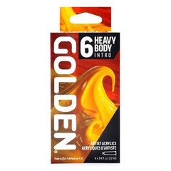 Heavy Body Acrylics Intro Set 6 Color Professional Acrylic Paint Art