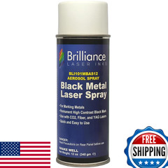 Brilliance Laser Inks 12 Oz Black Laser Marking Spray – Permanent, High-Contrast