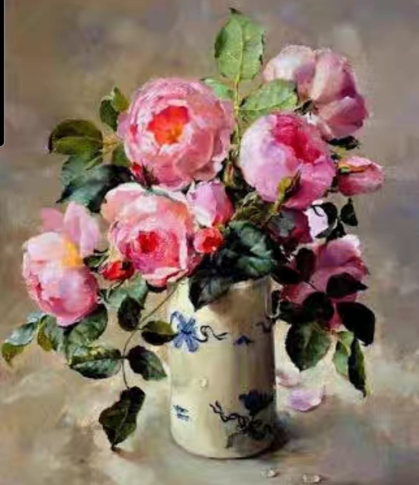 DIY Paint By Numbers Kit -Flowers (F7)-(size: 40x50CM) -Free Shipping