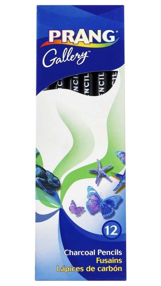 Charcoal Pencils Soft Paper Wrapped Black 12 Count 60200