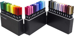56179 Dual Brush Pen Art Markers, 108 Color Set with Marker Case. Blendable, Bru