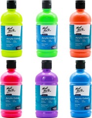 Fluorescent Fluoro Pink Acrylic Paint 16.9oz – Multi-Surface Use for Crafts