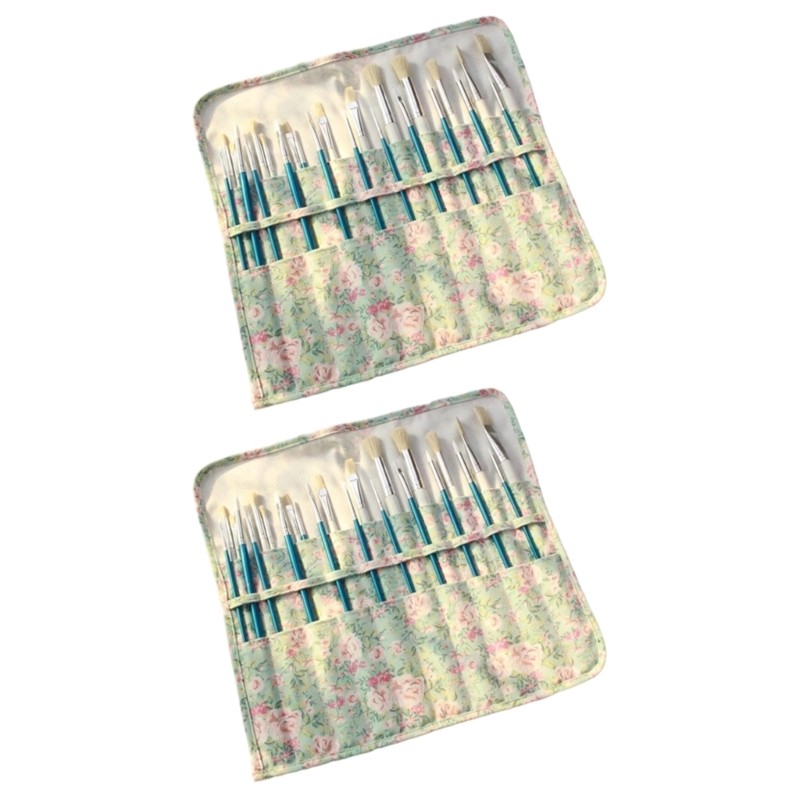 Reinforced Edge Painting Brush Roll Case Lightweight Foldable Artist Essential