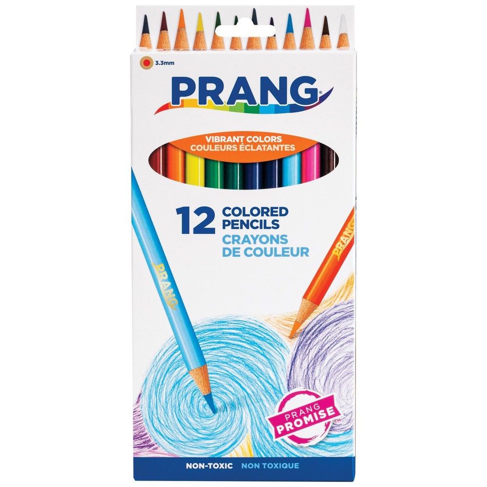 12 Count 3.3 mm core Thick Core Colored Pencils Assorted Colors for Kids