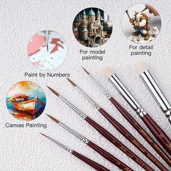 Kolinsky Sable Miniature Paint Brushes – Golden Maple 7pcs Detail Paint Brush…