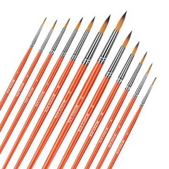Watercolor Paint Brushes Set – 12Pcs Round Pointed Painting Brush for Acrylic,