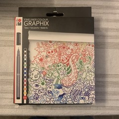 Marabu Graphix Fineliner Colour Drawing Pens-12ct