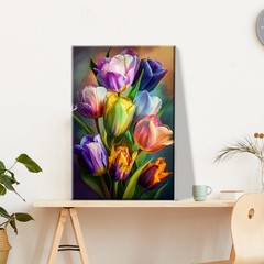 Paint by Numbers Kit for Adults Flowers Paint by Number with Frame Floral Pai…