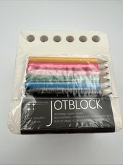 Jotblock Three By Three White Sketch Pad Supply Caddy w/6 Colored Pencils NEW