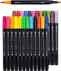 AIHAO Markers for Kids,Washable Markers with Stand Portable Box,Dual Tip Markers