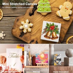 Mini Stretched Canvas – 2.5×3.5 Inch / 24 Pack – 2/5 Inch Profile 2.5″x3.5″