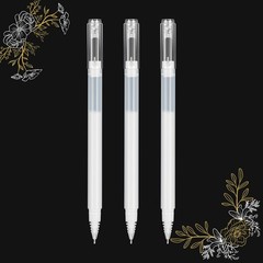 SMOOTHERPRO White Gel Pens, 3 Pcs 1.0 mm Bold 1 Count (Pack of 3),