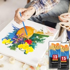 AROIC Acrylic Paint Brush Set, 30 pcs Nylon Hair Brushes 30pcs, Bule