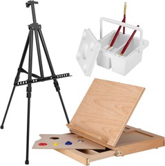 149Pcs Deluxe Artist Painting Set with Aluminum and With Two Easels, silver