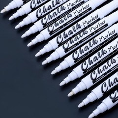Volcanics White Liquid Chalk Markers for 1 Count (Pack of 12),