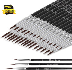 30 Pcs Miniature Detail Paint Brush Set, 3Rd Generation Tiny Liner Brushes, 3 Si