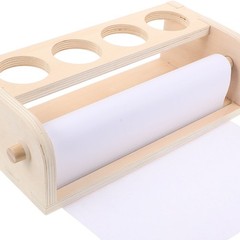 Paper Roll Dispenser: Kids Wooden Art Easel with 500x29cm/96.85×11.42in Paper