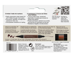Faber-Castell Neutral Tones Pitt Artist Pen Dual Markers, 5ct