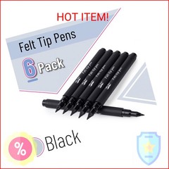 Mr. Pen- Black Felt Tip Pens, Fine Point, 6 Pack, Fast Drying, No Smear, Bible J