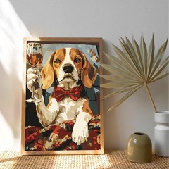 Framed Paint by Numbers Kit for Adults Beginner & Kids Ages 812, Funny Dog Ad…