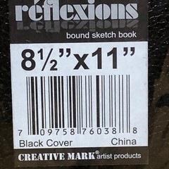 Reflexions Bound Sketch Book 80 Sheets Black 8-1/2″ x 11″ NEW