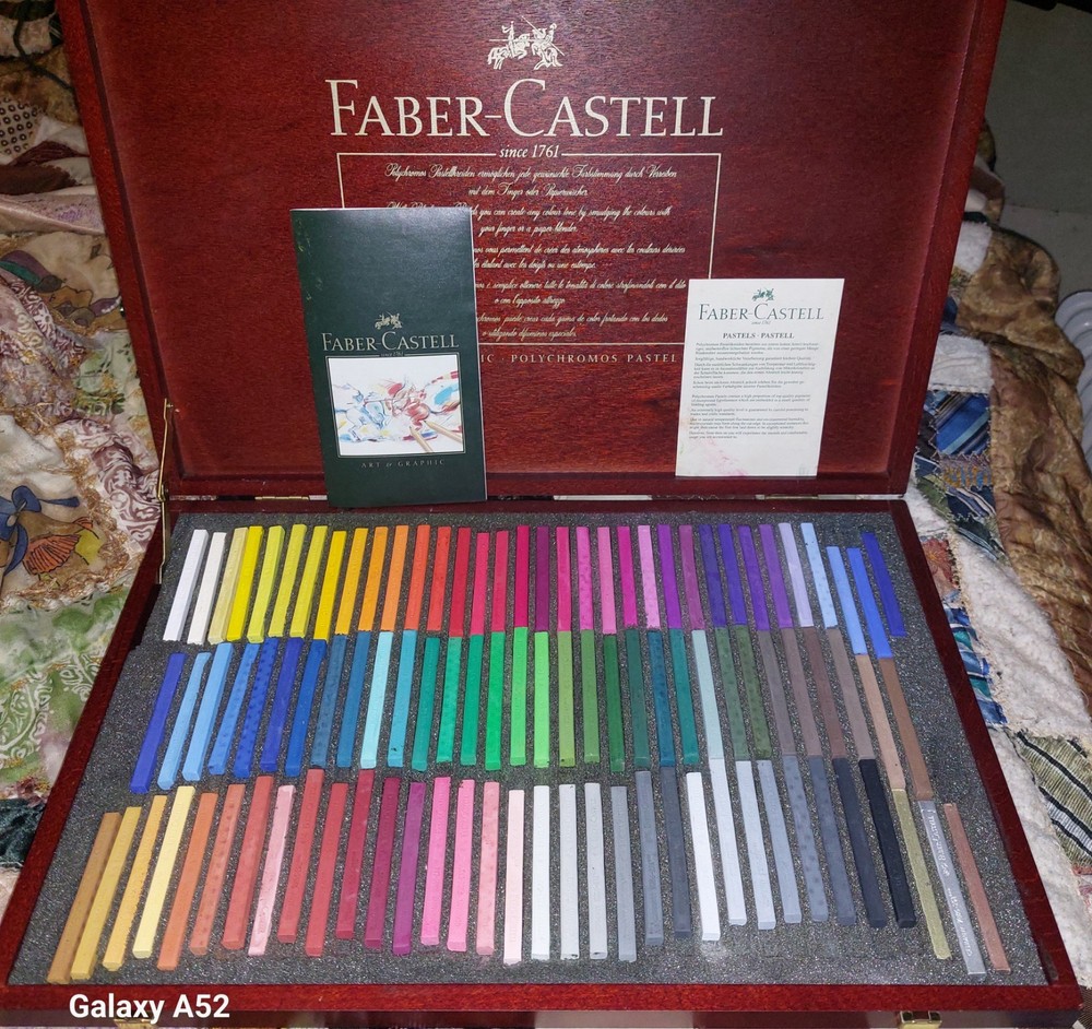 Faber-Castell Polychromos Pastels – Wooden Box Set