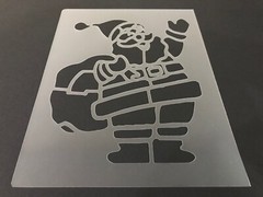 Santa #2 Stencil 10mm or 7mm Thick, Christmas, Santa, Snow Flake, Holiday,